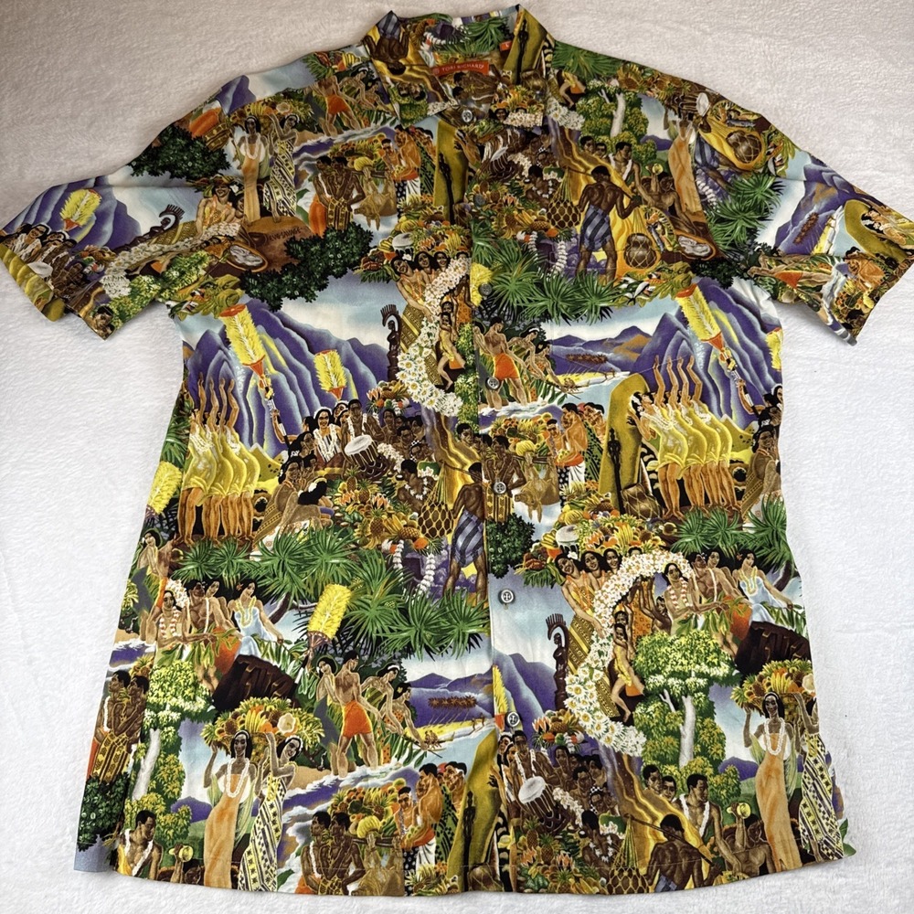 Tori Richard Eugene Savage Matson Hawaiian Shirt Men's Large RARE STUNNING!